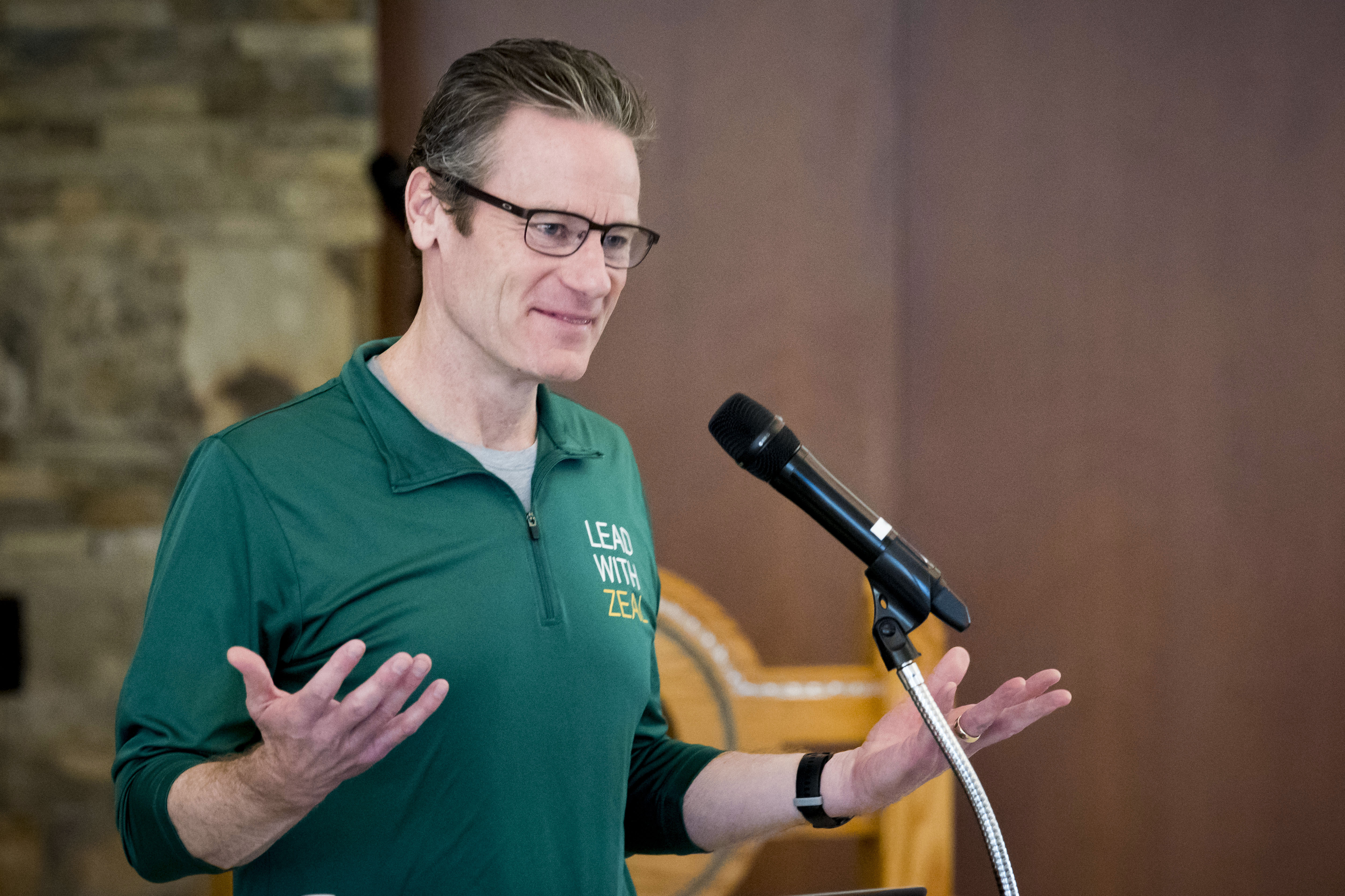 Kevin Baxter giving a talk at the Remick retreat