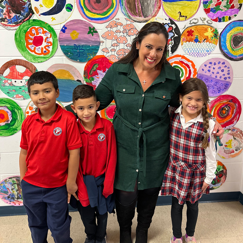 Jocelyn Smith and students