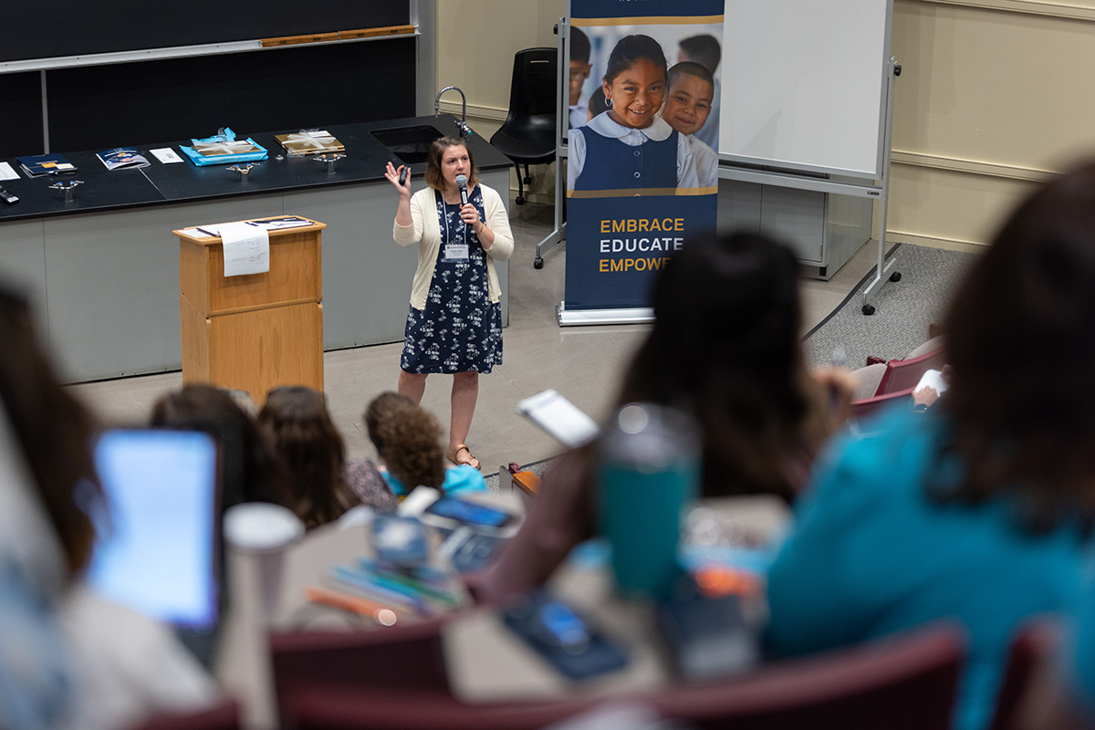 Kristy Dunn_presenting at LEI summer conference