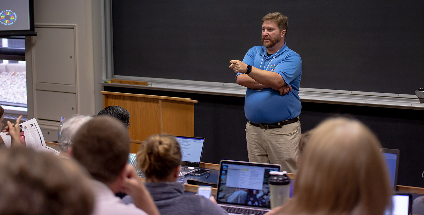 Patrick Jefferies presenting at the 2019 LEI summer conference.