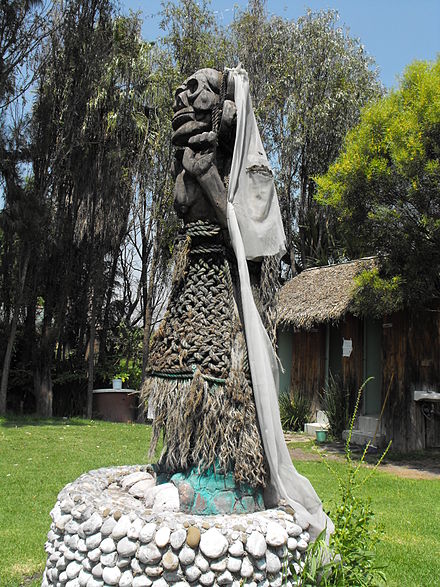Statue of La Llorana in Xochimilco, Mexico