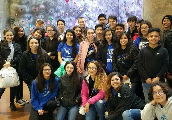 Students of La Salle High School on a college visit sponsored by the school's Madrinas Program.