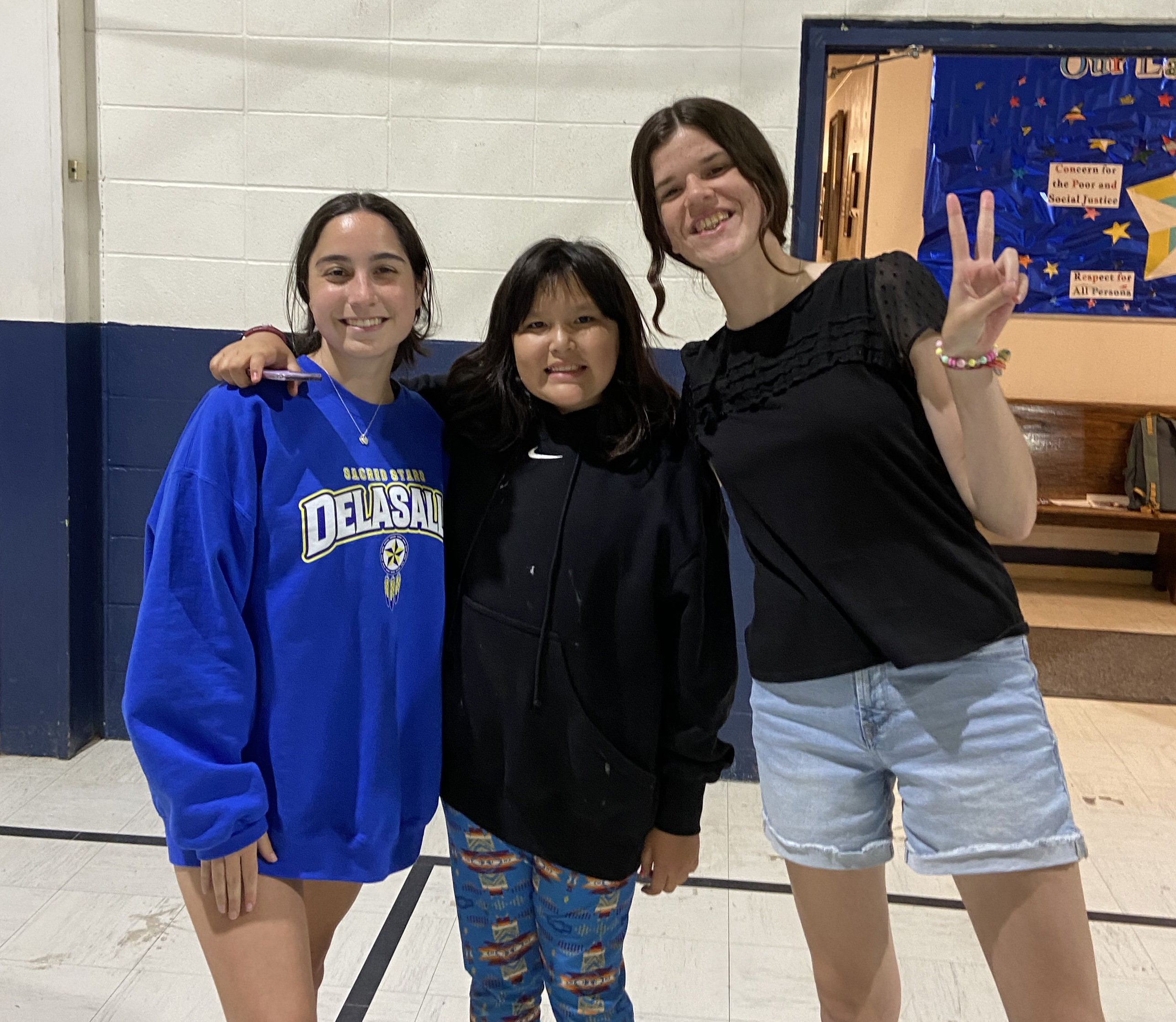 Morgan Pulliam with students