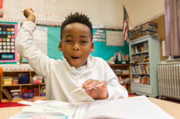 Student in classroom