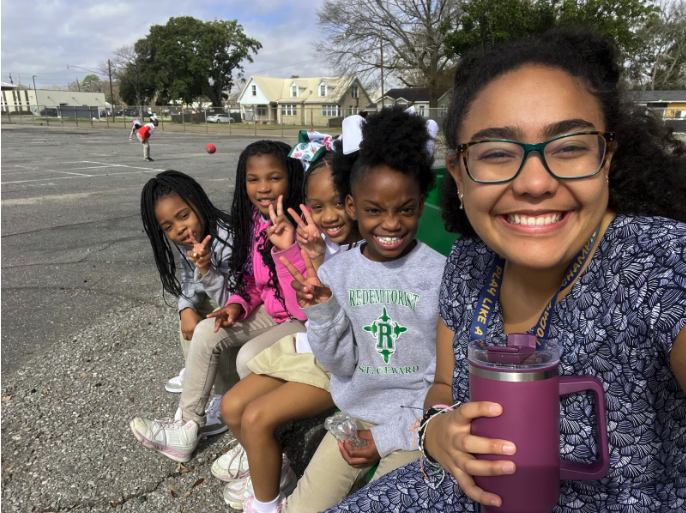Sydney Brown and her students