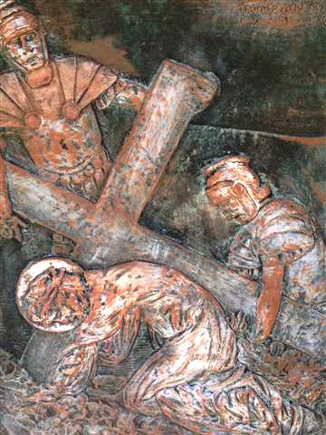 Station 7 Jesus Falls a Second Time Small