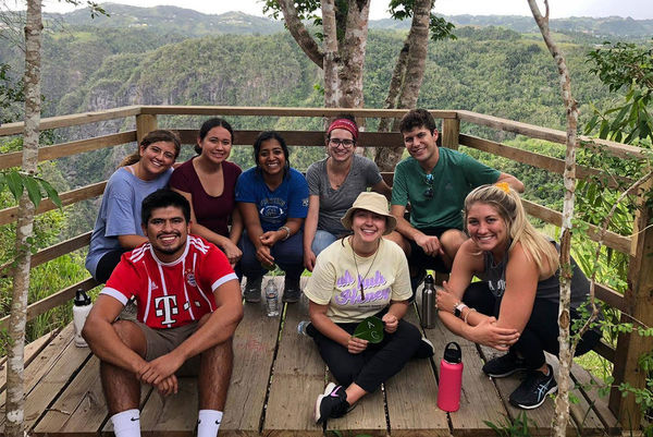 Reynoso with the other members of his Cross-Cultural Leadership Program experience in San Juan, Puerto Rico.