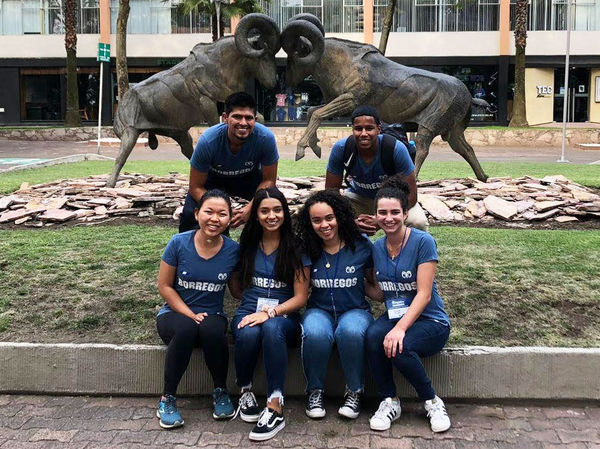 Reynoso in Mexico City with other members of the Latino Studies Scholars Program.