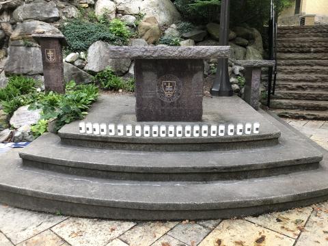 PIE candles at the Grotto