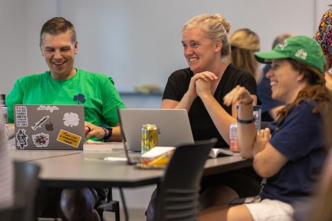 Remick Leaders in discussion during class