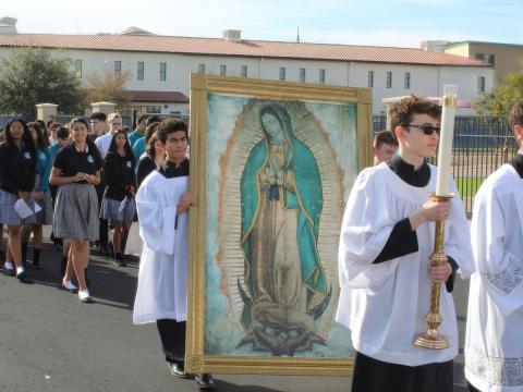 St. John Paul II HS, Guadalupe Procession