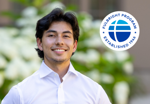 Chris Cirelli with Fulbright Logo