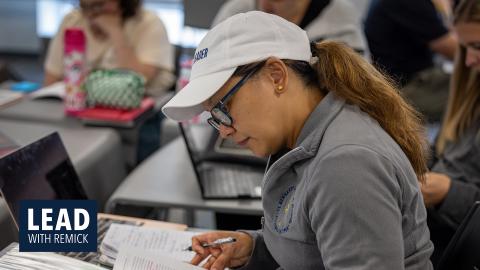 Remick Leader analyzing text