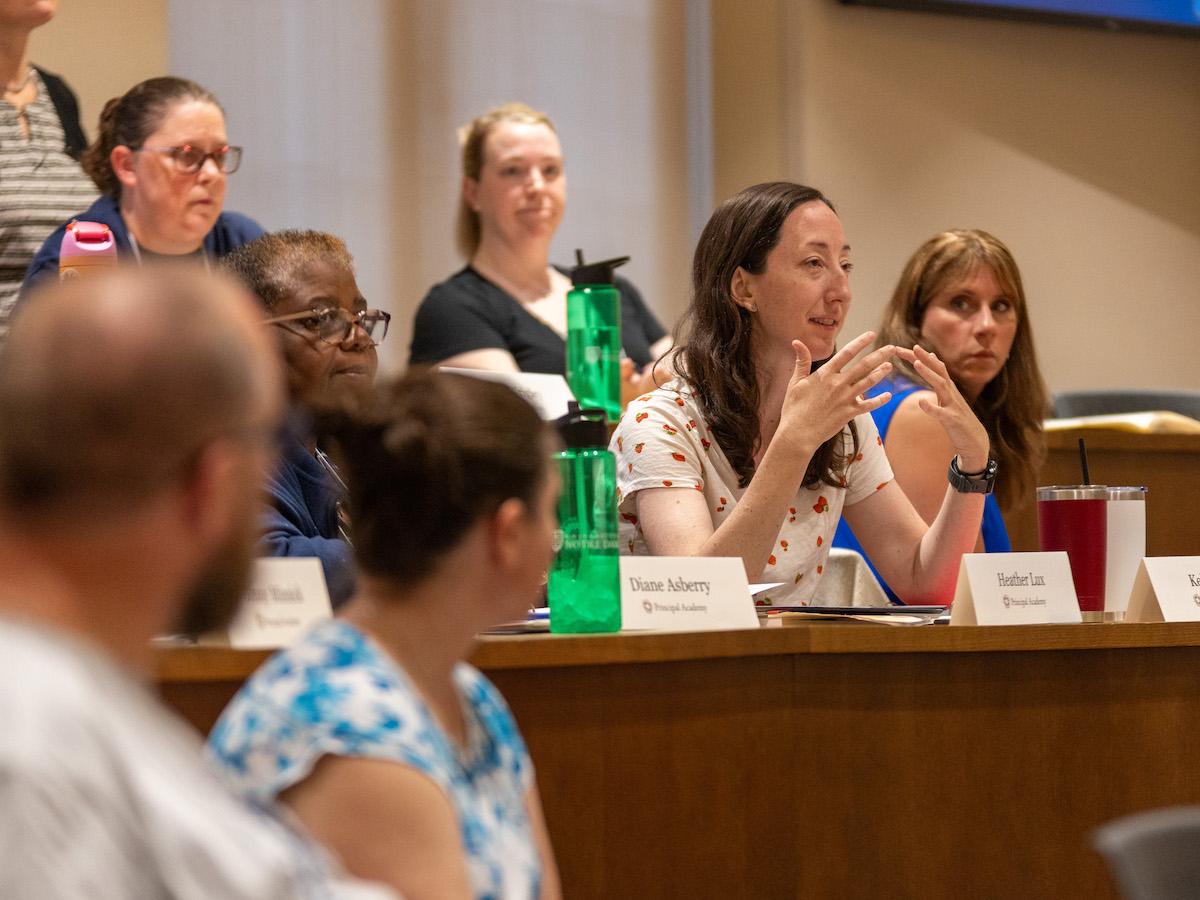 ACE Principal Academy Fellow speaking to class