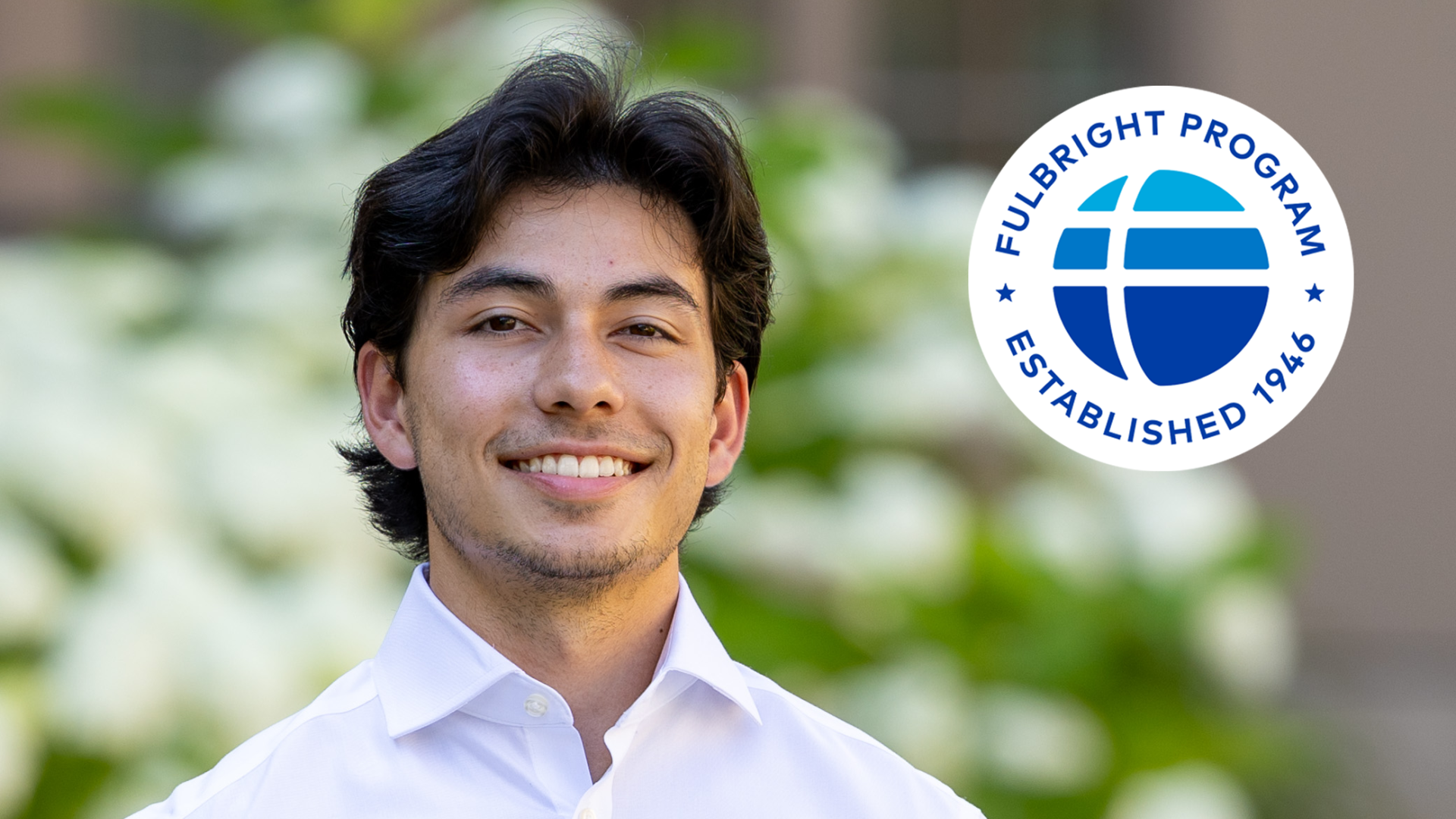 Chris Cirelli with Fulbright Logo