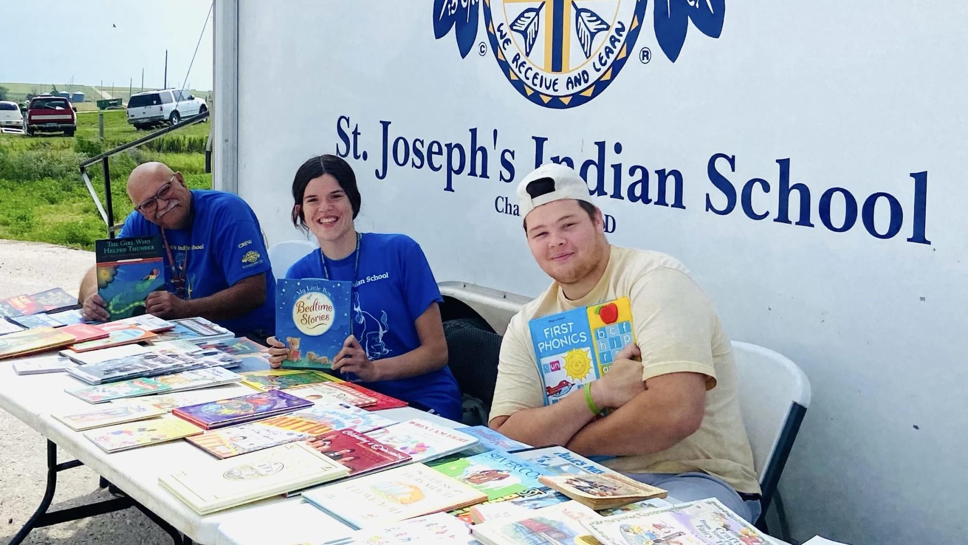 Morgan Pulliam with St. Joseph's Indiana School Bookmobile Team